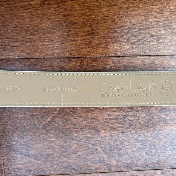 Nexbelt Women’s “Python Snake” White Leather Belt w/ Rhinestone Buckle,No Holes - Picture 13 of 13